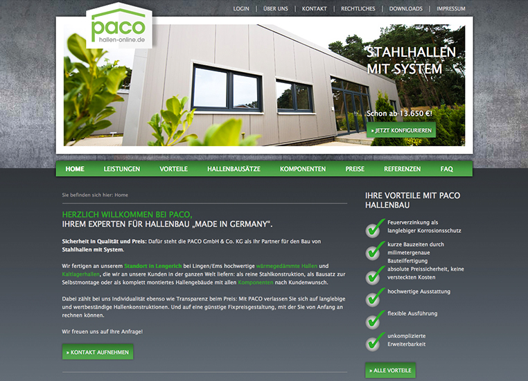 Webdesign für Paco